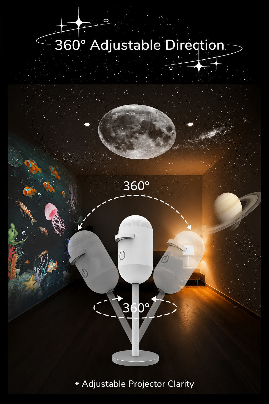 Galaxy Projector 2 in 1 Night Light