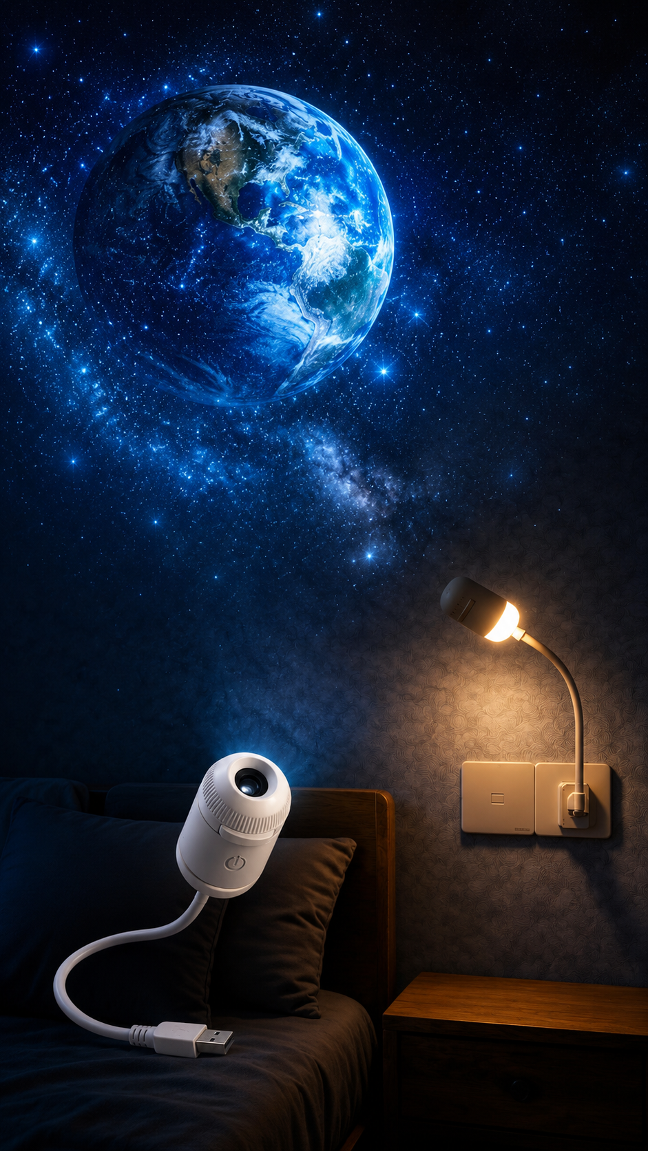 Galaxy Projector 2 in 1 Night Light