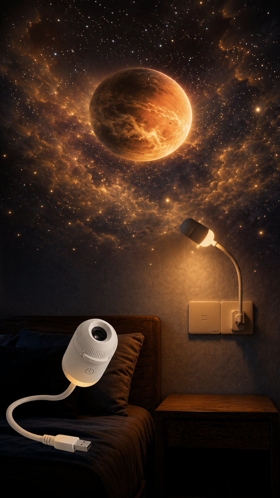 Galaxy Projector 2 in 1 Night Light