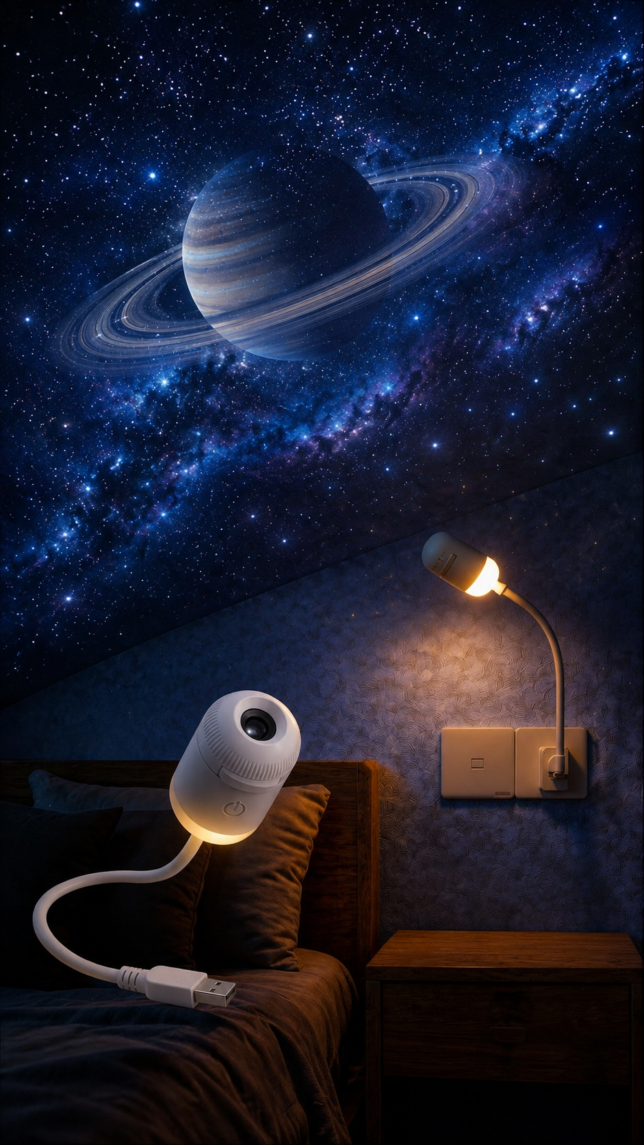 Galaxy Projector 2 in 1 Night Light